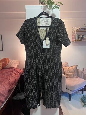 Ace & Jig Black and Cream Patterned Dress